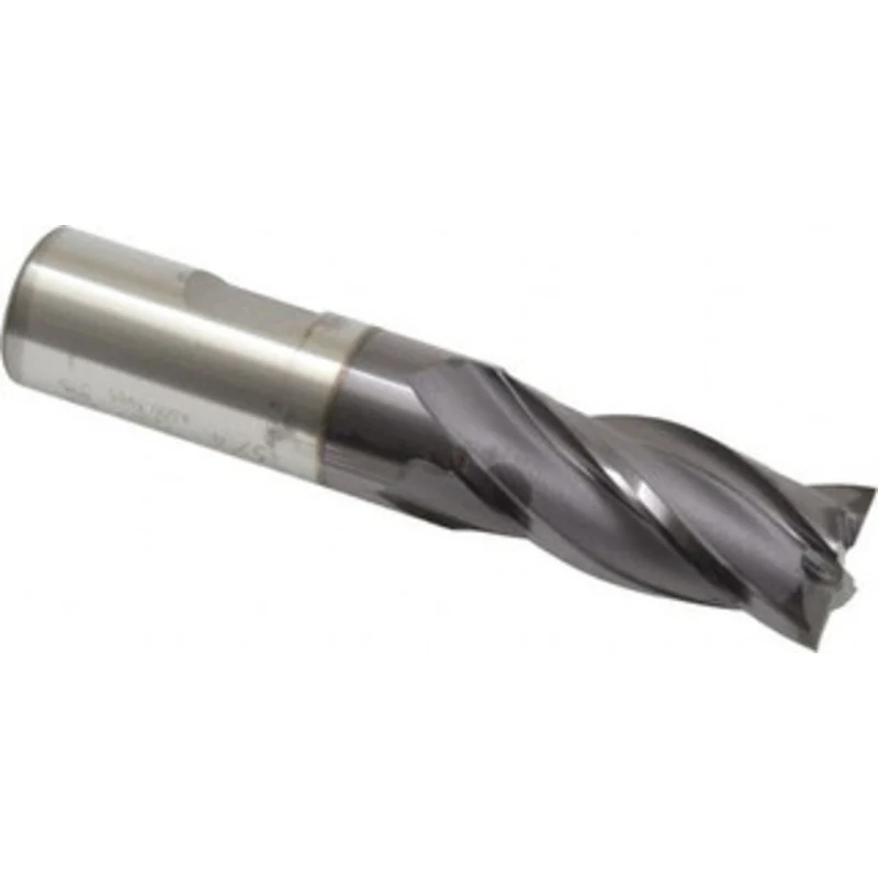 OSG 3/4, 1-5/8 LOC, 3/4 Shank Diam, 3-7/8 OAL, 4 Flute, Cobalt Square End Mill Single End, TiAlN Finish, Spiral Flute...